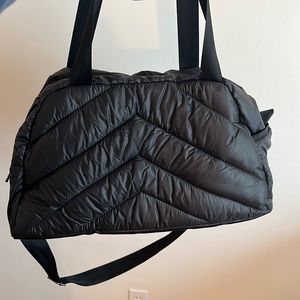 NWT Black Quilted Duffel Bag